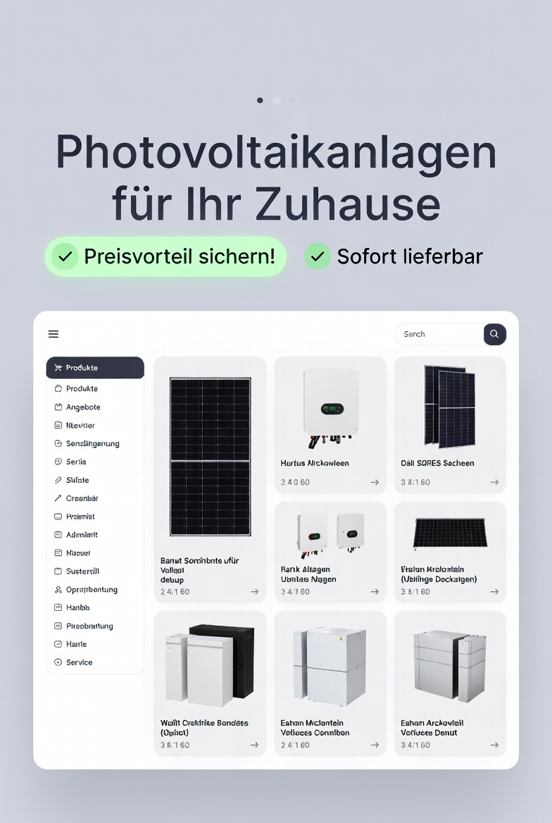 Online-Shop für PV und Elektro